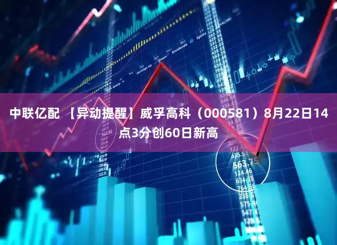 中联亿配 【异动提醒】威孚高科（000581）8月22日14点3分创60日新高