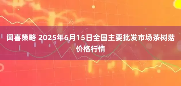闻喜策略 2025年6月15日全国主要批发市场茶树菇价格行情